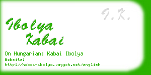 ibolya kabai business card